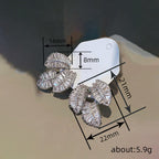 Elegant earrings with a unique leaf design