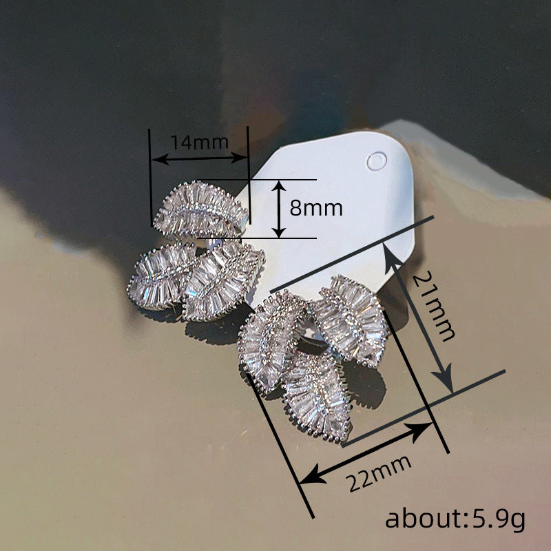 Elegant earrings with a unique leaf design
