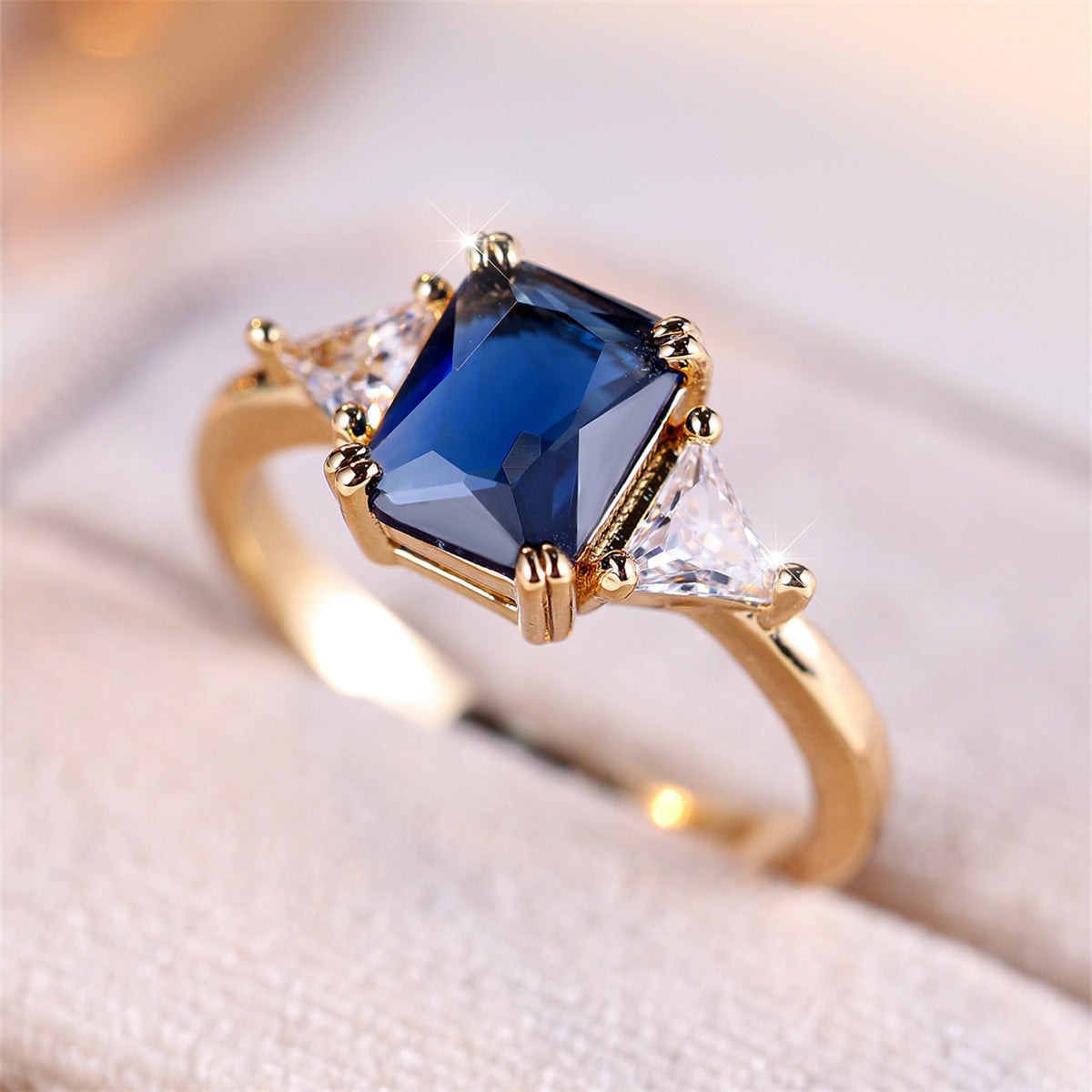 Simple and Elegant Rectangular Ring for Women