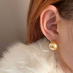 Boucles d’oreilles clous à grosse perle pour femmes, alliant un style - NovaShop NovaShop 14mm Two / 925 Silver Bigbuy