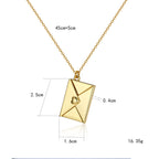 “I Love You” Envelope Necklace – Hidden Message of Love