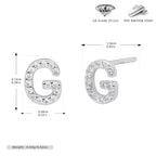Boucles d’oreilles puces élégantes pour femmes avec lettres - NovaShop NovaShop Platinum G / 925 Silver Bigbuy