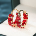 Elegant Oval Clip-on Earrings with Refined Design in Copper