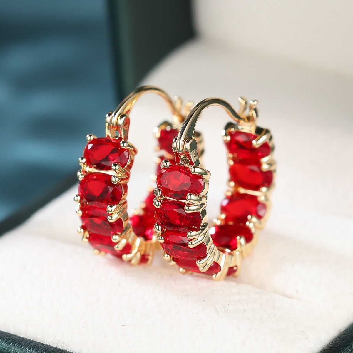Elegant Oval Clip-on Earrings with Refined Design in Copper