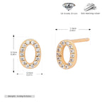 Elegant stud earrings for women with letters