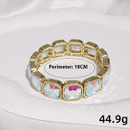 Bracelet bohème féminin en dentelle de pierres précieuses avec design diamanté - NovaShop NovaShop SL0261 Gold Bigbuy