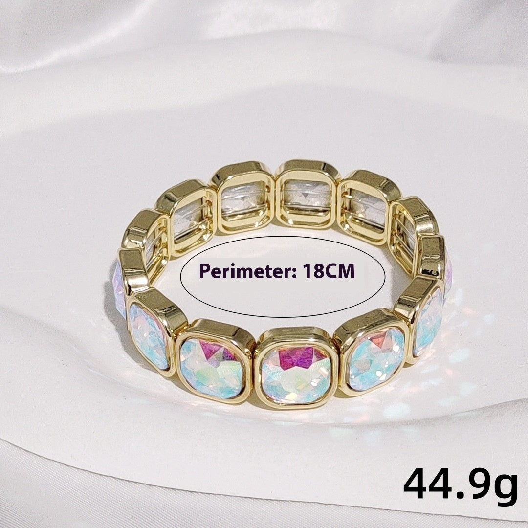 Bracelet bohème féminin en dentelle de pierres précieuses avec design diamanté - NovaShop NovaShop SL0261 Gold Bigbuy