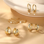 XINGX S925 Sterling Silver Geometric Diamond Wide Face Ear Ring