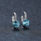 Boucles d’oreilles mode simples et élégantes, déclinées en plusieurs couleurs - NovaShop NovaShop Platinum Watery Blue Diamond Bigbuy
