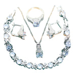 Four-Piece Zircon Set – Necklace, Bracelet, Earrings and Ring Dare to Shine