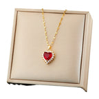 Necklace With Hearts Flower Special Interest Lightweight Luxury Pendant Costume Titanium Steel