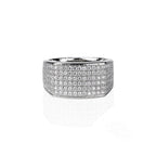 Micro-set index ring with subtle starbursts for a distinctive and refined style