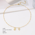 Gold Virgin Mary cross necklace