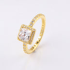 White copper ring with a creative design and strong personality
