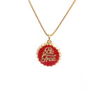 Collier pendentif capsule « Be Free » plaqué cuivre 18 carats - NovaShop NovaShop 0508YH Red Bigbuy