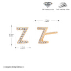 Elegant stud earrings for women with letters