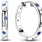 Unique style shiny rhinestone star clip-on earrings
