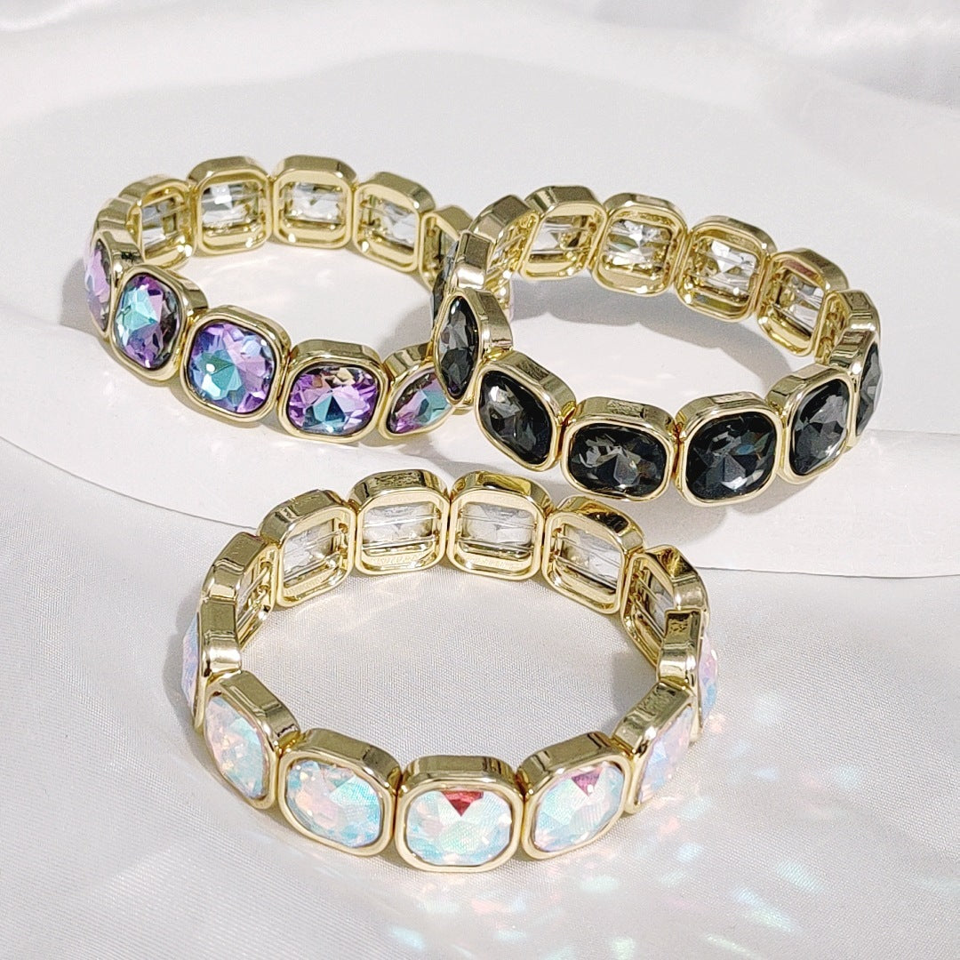 Bracelet bohème féminin en dentelle de pierres précieuses avec design diamanté - NovaShop NovaShop SL0261 Gold Bigbuy