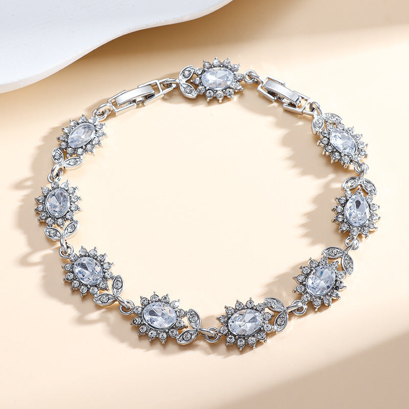 Personality Trend Bracelet Femme Simple avec Zircon Incrusté - NovaShop NovaShop White Gem Bracelet Bigbuy
