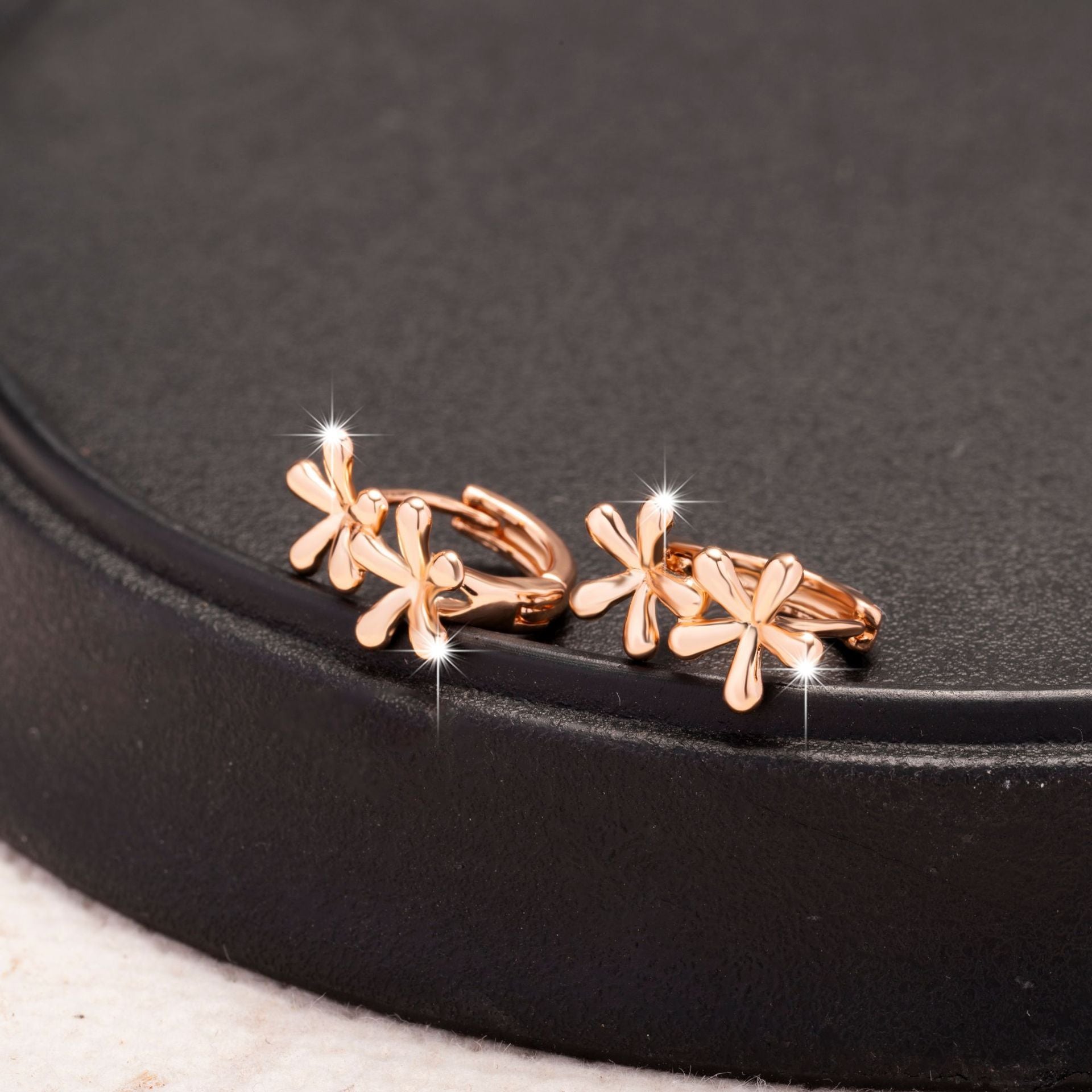 Boucles d’oreilles haut de gamme européennes et américaines en forme de fleur goutte - NovaShop NovaShop Rose Gold Bigbuy