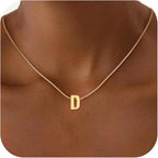 Elegant Gold Letter Necklace – Stainless Steel A to Z