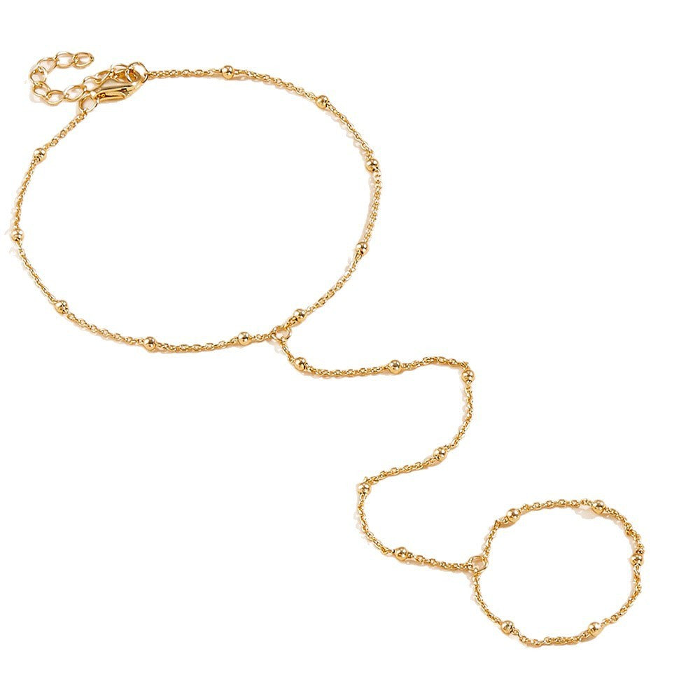 Bracelet simple personnalisé en perles rondes – Style polyvalent et élégant - NovaShop NovaShop Gold Bigbuy
