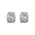 Boucles d’oreilles carrées en argent 925, finement sculptées pour évoquer l’élégance - NovaShop NovaShop White Gold Color / 925 Silver Bigbuy