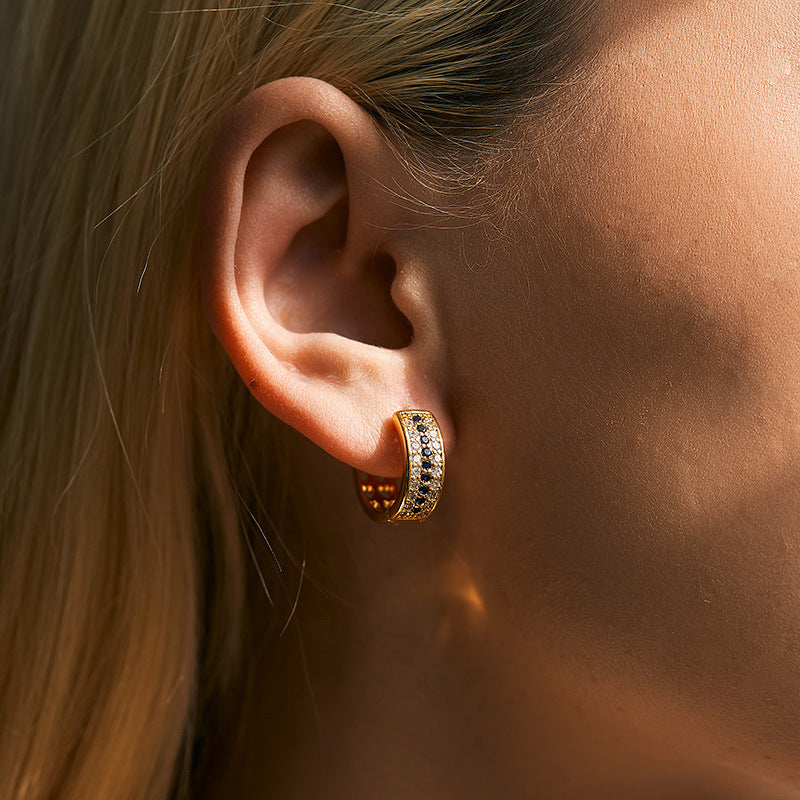 Personalized Round Gold Plated Design Earrings