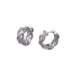 Micro-zircon, woven, twisted, gold-plated, lightweight, luxurious and high-end stud earrings