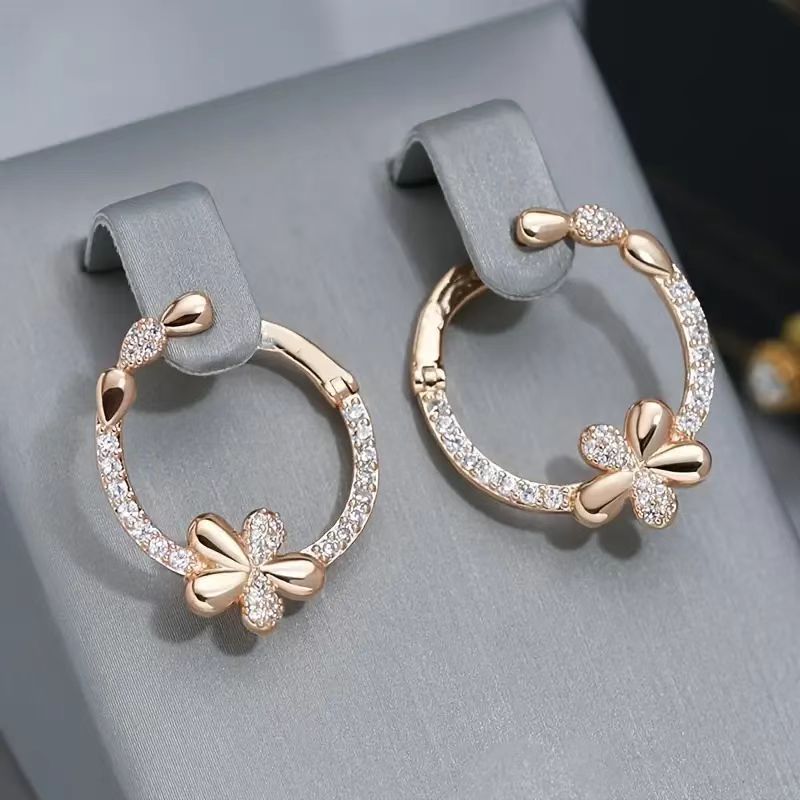 Personalized Round Earrings for Women Combining Simplicity