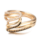 Refined Women's Ring in Copper and Shiny Zircons