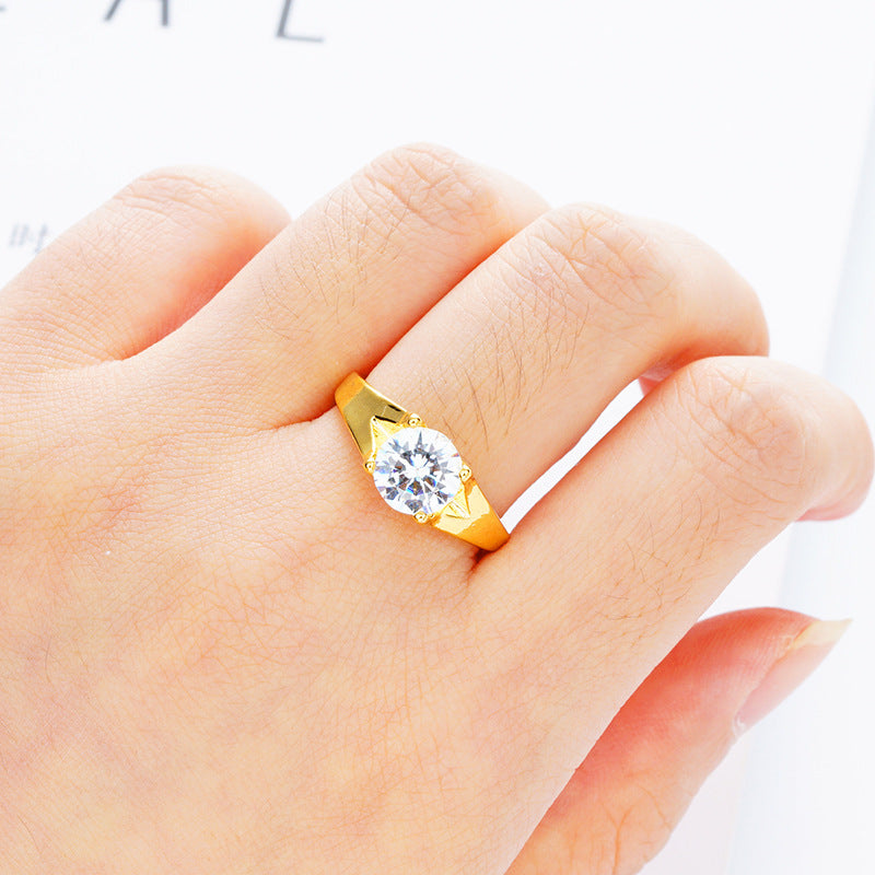 Women's Ring in Gold Plated Zircon from Vietnam