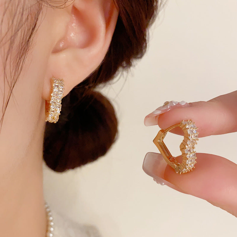 Minimalist and Elegant Heart-Shaped Earrings
