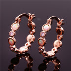 Earrings combine brilliance and delicacy, enhancing