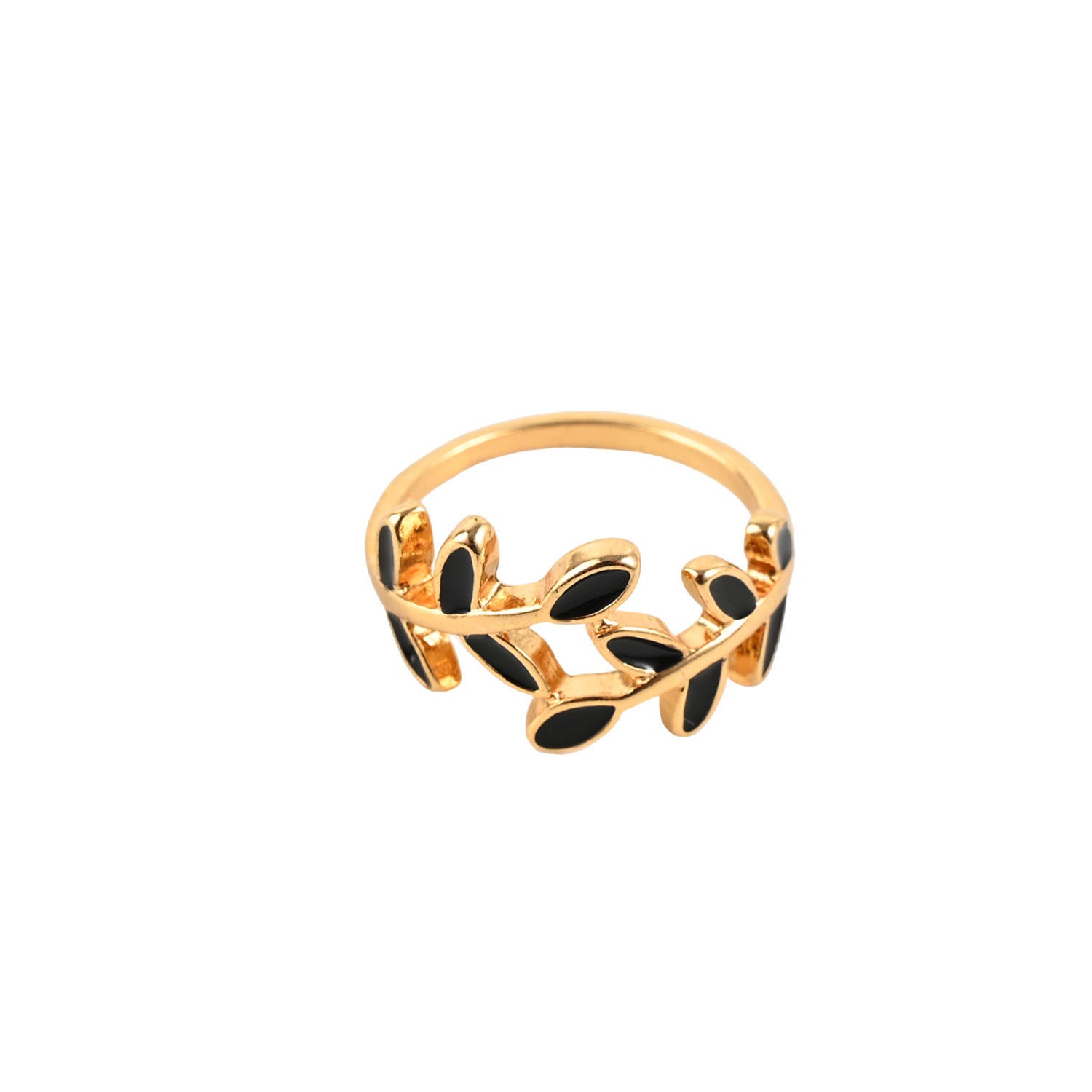 Elegant Geometric Leaf Ring for Women