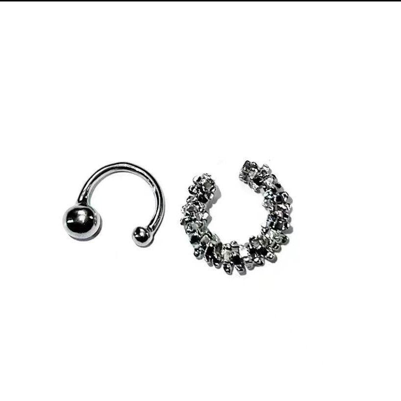 Irregular Frosted Style Clip-on Earrings