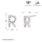 Elegant stud earrings for women with letters