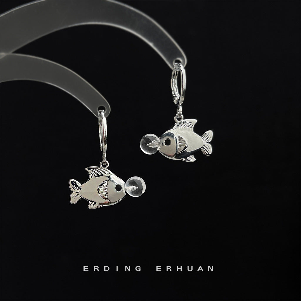 Bubble Fish Earrings with original design, sweet and trendy personalized style