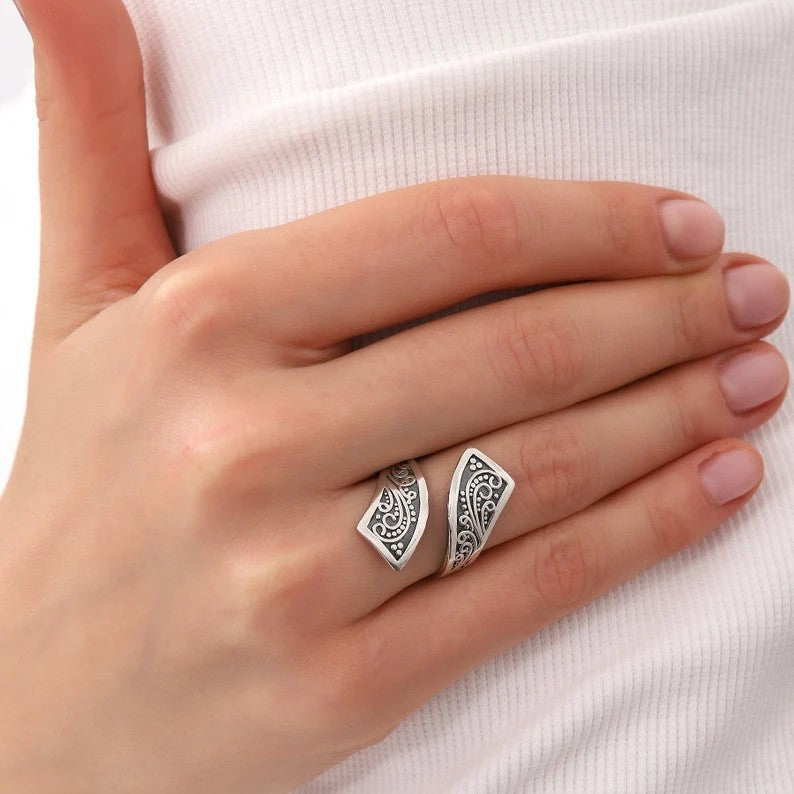 Women's Ring in a Minimalist and Personalized Retro Style