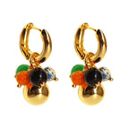 Boucles d’oreilles haut de gamme alliant l’élégance de l’agate - NovaShop NovaShop Gold Bigbuy