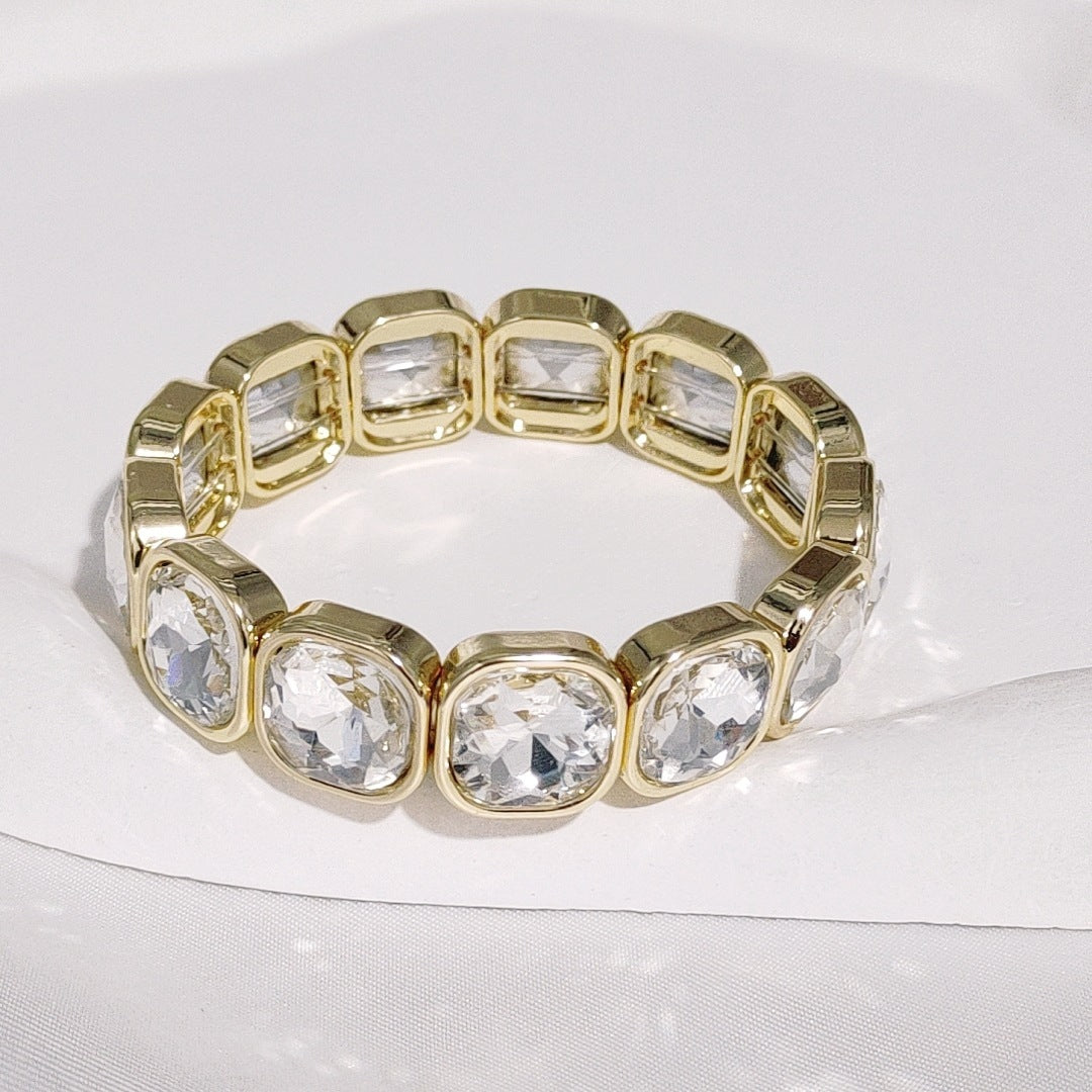 Bracelet bohème féminin en dentelle de pierres précieuses avec design diamanté - NovaShop NovaShop SL0262 Gold Bigbuy