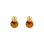 Boucles d’oreilles rondes Maillard Blooming pour femme - NovaShop NovaShop Amber Bigbuy