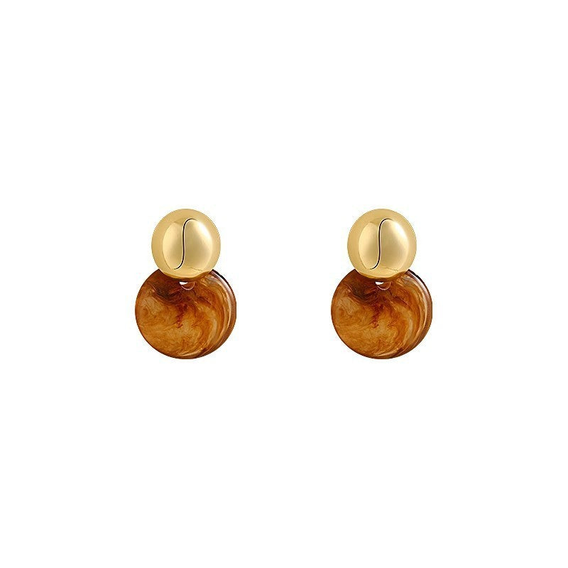Boucles d’oreilles rondes Maillard Blooming pour femme - NovaShop NovaShop Amber Bigbuy