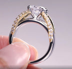 European and American Style Two-Tone Women's Ring