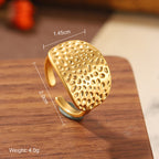 High quality natural stone geometric ring, versatile, retro, light-resistant