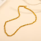 Alloy necklace with a simple and modern design, inspired by snake bones.