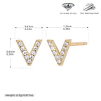 Elegant stud earrings for women with letters