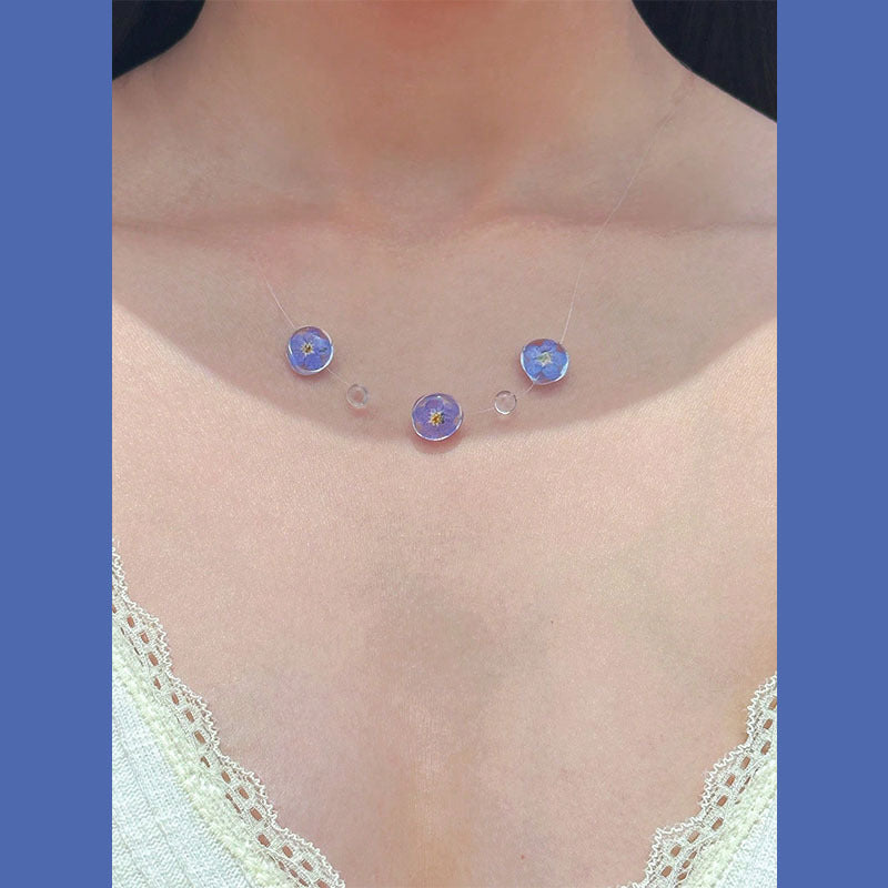 Minimalist Clear Crystal Set - Refined Clavicular Chain Necklace and Bracelet