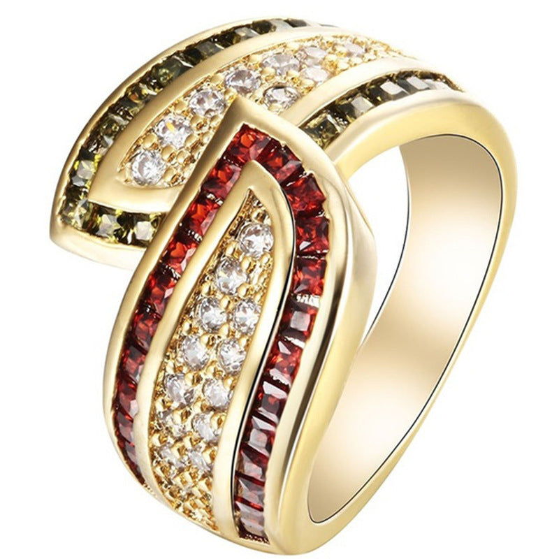 Personalized Women's Fashion Ring with Peridot