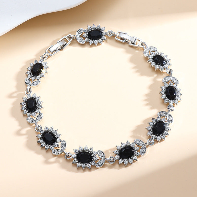 Personality Trend Bracelet Femme Simple avec Zircon Incrusté - NovaShop NovaShop Black Onyx Bracelet Bigbuy
